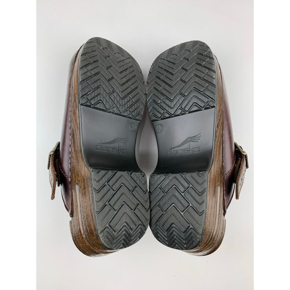 Dansko Ingrid Clogs Brown Leather Slip On Shoes Slingback Women's 40 US 9.5 10 - Picture 10 of 10